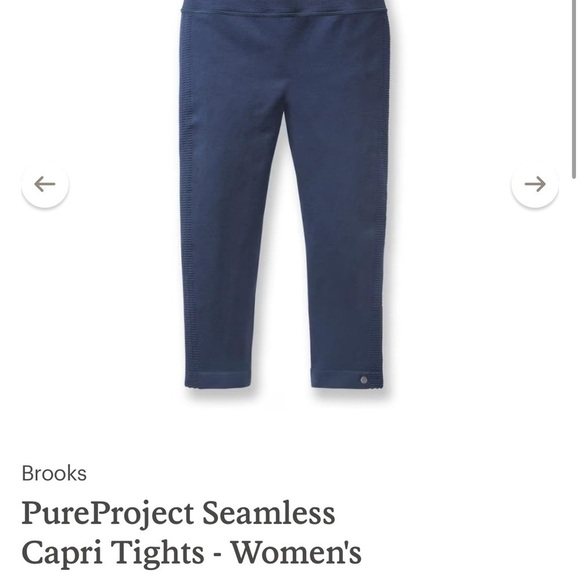 Brooks Pants - Brooks PureProject Seamless Capri Tights - Women's size Large